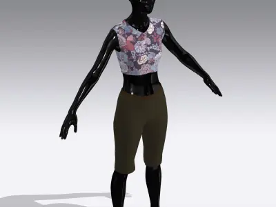 Woman Cloth Dress Low-poly 3D model order