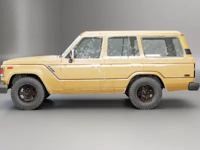 Toyota land Cruiser J60 1980-1990 aged and rusted 3D model
