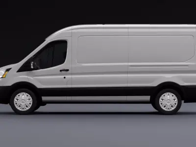 Transit Van Long Truck 3D model
