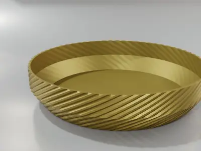 twisted bowl 3D print model