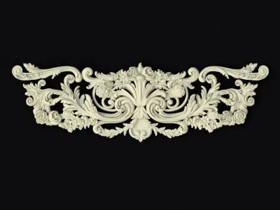Central decor ornament for furniture 3D model 1055