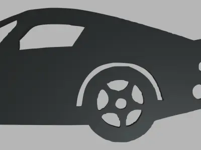 Dodge Viper GTS Coupe 2003 Key Ring 3D print model