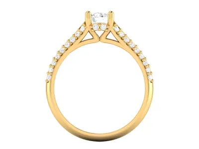 Elegant Constellation Moissanite Engagement Ring 3D print model