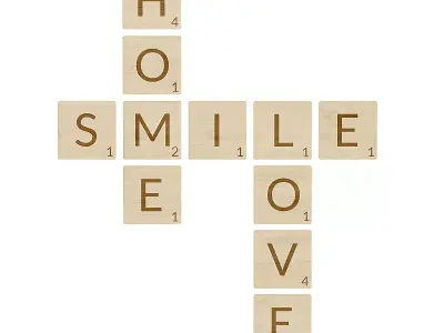 Wooden Wall Letters 3D model
