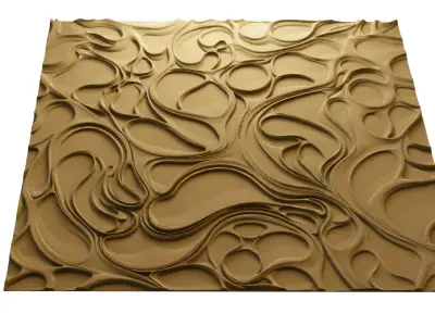 modern panel wall decor set wall relief mural CNC 141 3D model