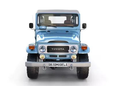 Land Cruiser FJ 40 Soft Top with interior 3D model