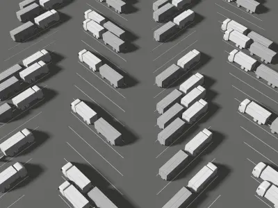 Truck parking 24L03 3D model