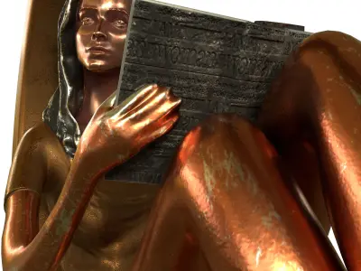 I am a woman sculpture 3D model