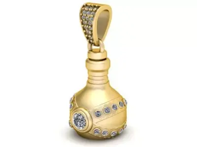 Royal Perfume Bottle Pendant  3D print model
