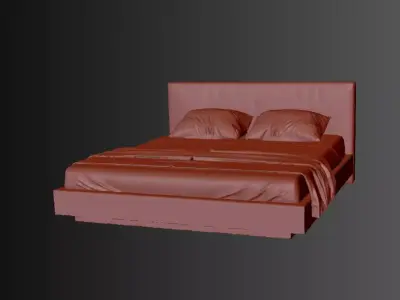 Double bed 3D print model