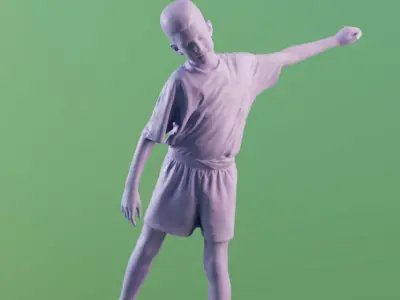 Amal 10017 - Soccer Kid Low-poly 3D model