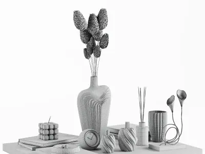 Decorative Set1 - minimalism 3D model