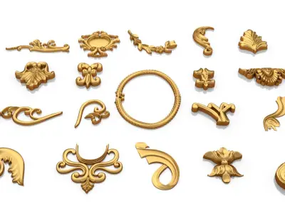 Acanthus Leaves Collection 11 3D model