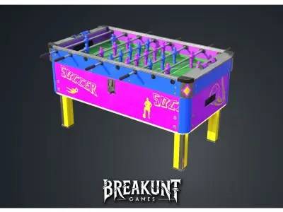 Foosball table  - 3d Model Low-poly 3D model