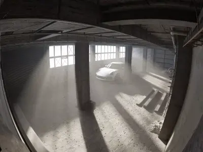 Old Worn Garage 3D Model 3D model