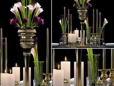 Flower Vase Set 3D model
