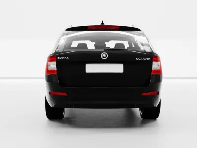 Police Skoda octavia Low-poly 3D model