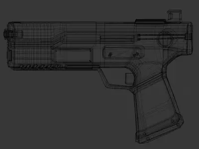 Low Poly Sci-Fi Laser Gun Free low-poly 3D model