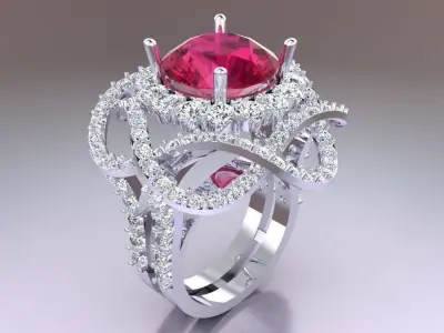 Gemstone rings - Diamond rings - N3880  3D print model