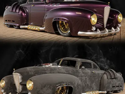 Classic in future sport car 3D model