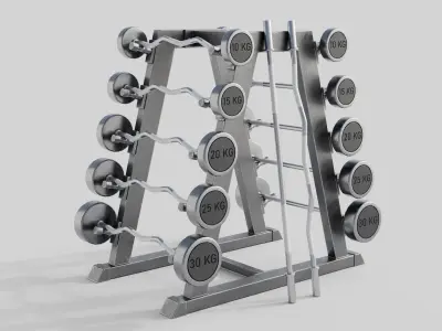 GYM Weights 3D Model Pack