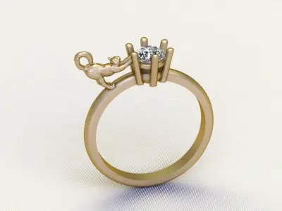 Cat Ring 3D print model