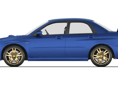 Subaru Impreza WRX STI 2001 3D model