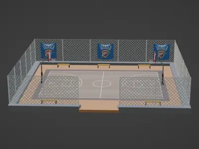 Basketball Stadium - Oklahoma City Thunder Low-poly 3D model