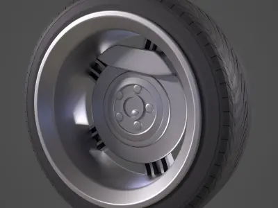 VOLKSWAGEN SCIROCCO TYRE RIM 3D print model