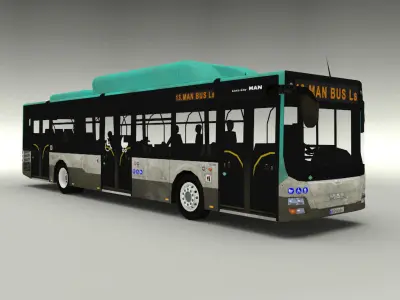 MAN Lion s City Bus Low-poly 3D model