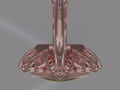 Rose Gold Aurelis earrings 3D model jewelry 3D model