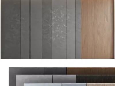 Decorative wall panel set 52 3D model