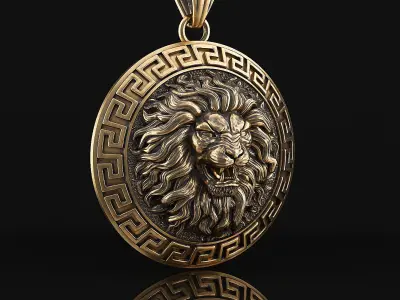 lion pendant a05 3D print model