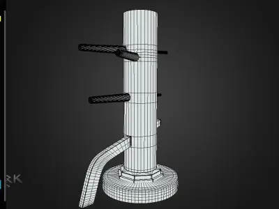 Wing Chun Training Dummy Low-poly 3D model
