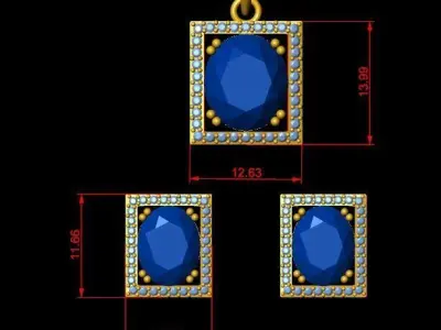 Pendant Set 3D print model buy