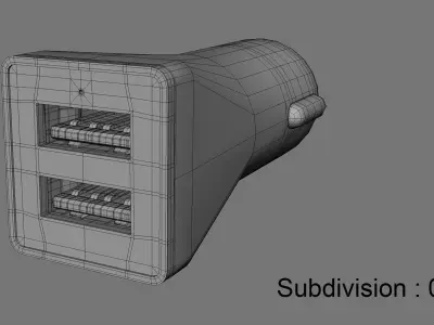 USB Power Adapter for Car 3D model