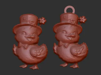 st patrick day duck decor  3D print model