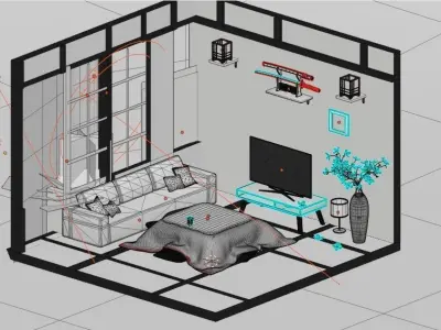 fourth Japanese chill Free 3D model