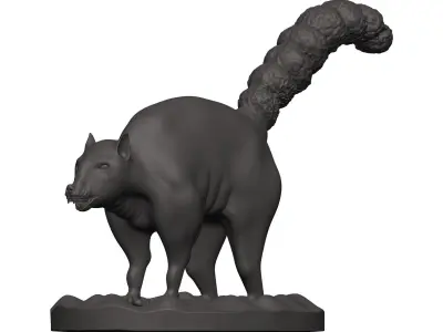 Lemur squirrel figurine 3D model