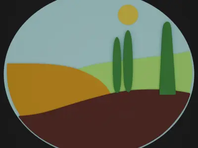 mountain logo 2D model for 3D print 3D print model