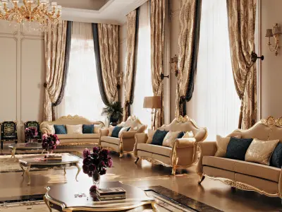 Classic Interior Scene 3D model