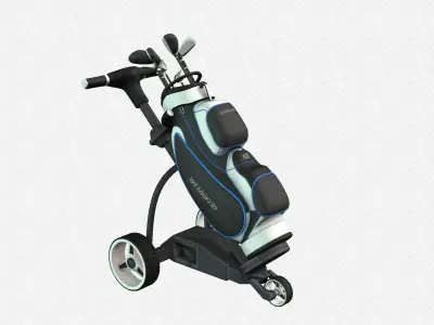 Golf Course Trolley Low-poly 3D model