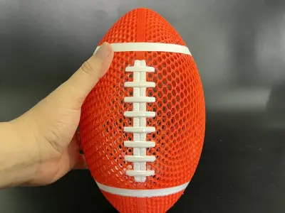 AIRLESS RUGBY BALL - FOOTBALL - STL - 3MF MULTICOLOR 3D print model