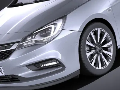 Opel Astra Sports Tourer 2017 VRAY 3D model