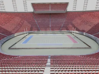 VR American Football Stadium Low-poly 3D model