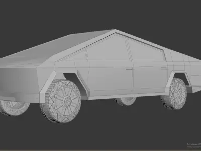 Tesla Cybertruck Low-poly 3D model