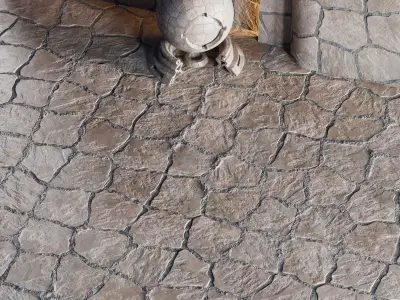 H112 Stone - PBR - 4K - Seamless - SBSAR Low-poly 3D model