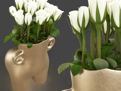 Bootyful Gold Bum Vase 3D model