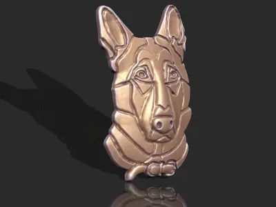 GERMAN DOG SCULPTURE FOR DECORATION 3D print model