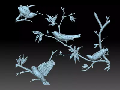 Birds chinese 3D print model